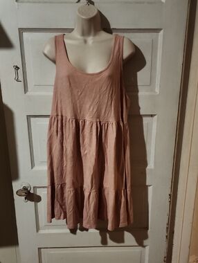 Shein Pink Sleeveless Tank Dress M